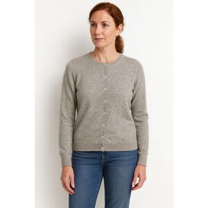 In Cashmere Gray Cashmere Button Up Cardigan Sweater Top  Women's Size Large